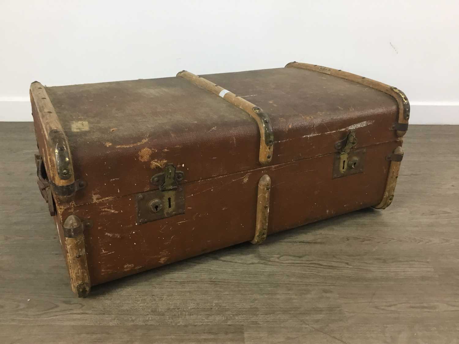 TWO VINTAGE TRAVEL TRUNKS, - Image 3 of 3