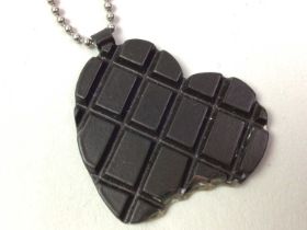 ROBERTO COIN CHOCOLATE HEART PENDANT,