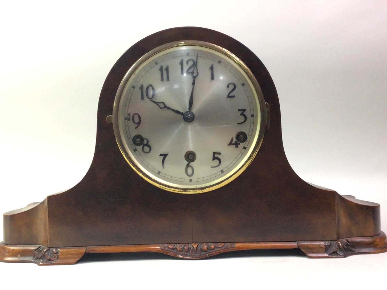 WALNUT MANTEL CLOCK,