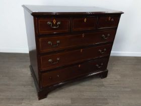 REGENCY MAHOGANY CHEST OF DRAWERS,