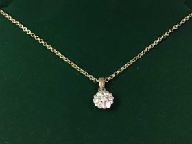 DIAMOND AND GOLD PENDANT,