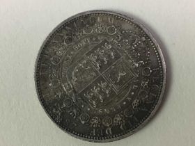 GROUP OF VICTORIAN AND LATER SILVER COINS,