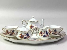 CROWN STAFFORDSHIRE MINIATURE TEA SERVICE, AND OTHER CERAMICS