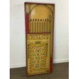 CARNIVAL 'ROLL-O' BOARD, CIRCA 1920-29