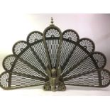 VINTAGE BRASS FIRESCREEN,