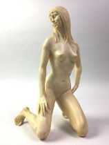 THREE RESIN FIGURES OF FEMALE NUDES,