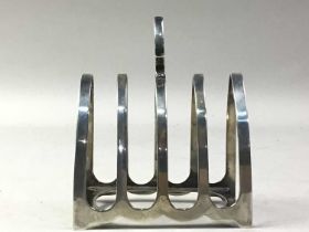 GEORGE V SILVER TOAST RACK, JAMES DEAKIN & SONS, SHEFFIELD 1931