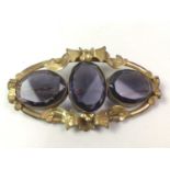 FIFTEEN CARAT GOLD BROOCH, AND FOUR OTHER BROOCHES