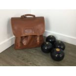 GROUP OF LAWN BOWLS,
