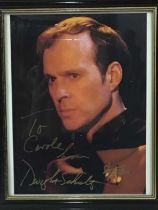 STAR TREK, FOUR SIGNED AND INSCRIBED PHOTOGRAPHS