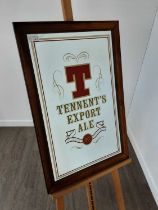 TENNENT'S EXPORT ALE 80', ALONG WITH A LANGS SUPREME SCOTCH WHISKY MIRROR