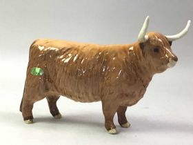 GROUP OF BESWICK BULLS AND CALVES,