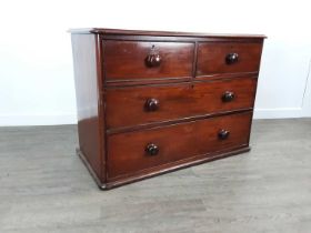 VICTORIAN MAHOGANY CHEST,