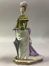 ROYAL WORCESTER FIGURE OF MELANIE, ALONG WITH FIVE OTHER ROYAL WORCESTER FIGURES