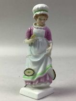 ROYAL DOULTON FIGURE OF LITTLE BOY BLUE, ALONG WITH ELEVEN OTHER ROYAL DOULTON FIGURES