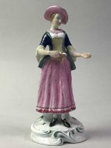 PAIR OF SPODE 'CHELSEA FIGURES', EARLY 20TH CENTURY, AND OTHER CERAMICS