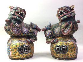 PAIR OF CHINESE FOE DOGS, 20TH CENTURY