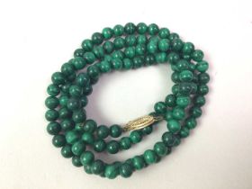 MALACHITE BEAD NECKLACE