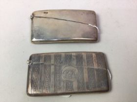 TWO SILVER CARD CASES,