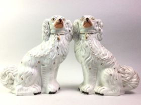 PAIR OF STAFFORDSHIRE WALLY DOGS,