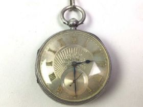 THREE SILVER CASED POCKET WATCHES,