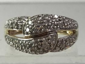 DOUBLE SNAKE AND DIAMOND RING,