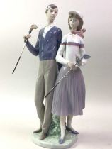 LLADRO FIGURE OF GOLFING COUPLE,