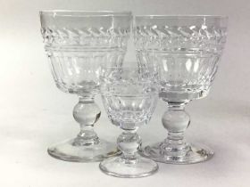 SET OF CRYSTAL DRINKING GLASSES,