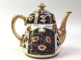 VICTORIAN IMARI PATTERN TEA POT, AND OTHER CERAMICS