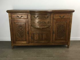 CARVED OAK SIDEBOARD,