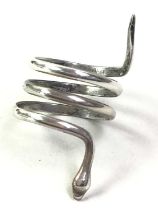 VICTORIAN SILVER SNAKE RING,