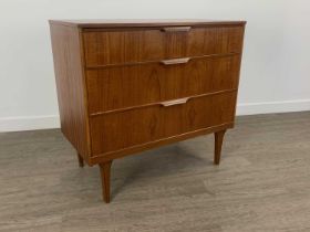 AUSTIN SUITE TEAK CHEST OF DRAWERS, MID CENTURY