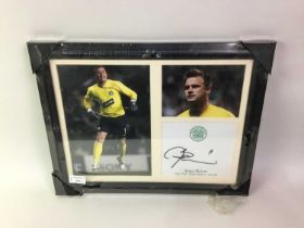 ARTUR BORUC OF CELTIC F.C., SIGNED PHOTOGRAPH DISPLAY, ALONG WITH A WILDCAT: THE CELTIC STORY POSTER