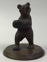 BLACK FOREST CARVED BEAR PIPE STAND, ALONG WITH OTHER ITEMS