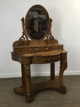 VICTORIAN WALNUT DRESSING TABLE,