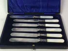COLLECTION OF SILVER PLATED FLATWARE,