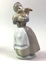 GROUP OF LLADRO, NAO AND STAFFORDSHIRE FIGURES,