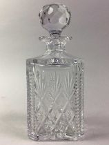 CRYSTAL DECANTER, AND OTHER CRYSTAL WARE