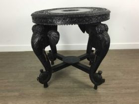 INDIAN EBONISED OCCASIONAL TABLE, EARLY 20TH CENTURY