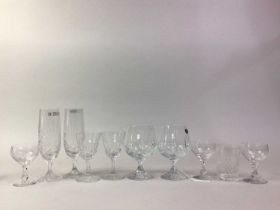 GROUP OF CRYSTAL GLASSES,