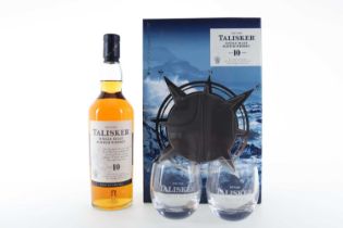 TALISKER 10 YEAR OLD GIFT SET WITH TWO GLASSES ISLAND SINGLE MALT