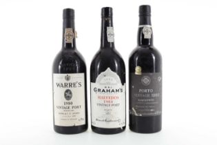 WARRE'S 1980 VINTAGE, RAMOS PINTO 1983 VINTAGE AND GRAHAM'S MALVEDOS 1984 VINTAGE PORT