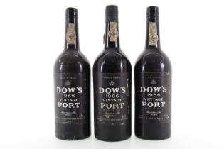 3 BOTTLES OF DOW'S 1966 VINTAGE PORT