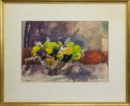 * MARY NICOL NEILL ARMOUR LLD RSA RSW RGI (SCOTTISH 1902 - 2000), PANSIES AND GLOBE FLOWERS