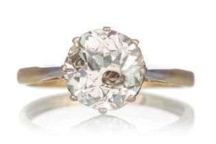 OLD EUROPEAN CUT DIAMOND SOLITAIRE RING,