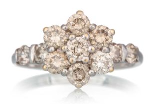 DIAMOND FLOWER CLUSTER RING,