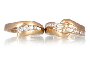 TWO DIAMOND DRESS RINGS,