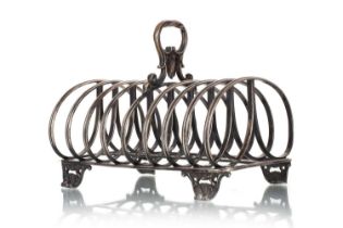 VICTORIAN SILVER EIGHT-BAR TOAST RACK, RICHARD SIBLEY, LONDON 1840