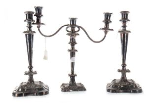 VICTORIAN CANDLESTICK GARNITURE, 19TH CENTURY