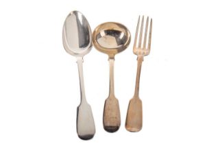 COMPOSITE SUITE OF SILVER FLATWARE, VARIOUS MAKERS AND ASSAYS